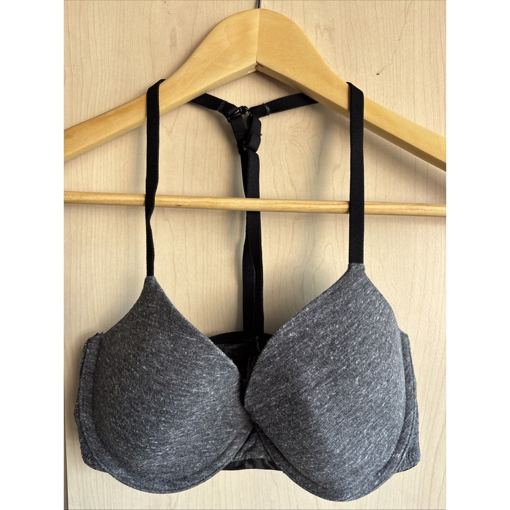 Auden Bra "The Everyday" 36A Underwire Hook for Racerback Gray Heather